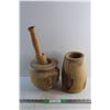 Image 1 : Wooden Mortar and Pestle