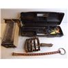 Image 4 : Tool Belt, License Plate, Birdhouse, Fishing Tackle Container and Horse Grooming Brush