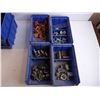 Image 2 : (12) Stacking Plastic Organizers of Misc. Hardware with Tote