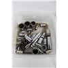 Image 2 : Pail Of Various Sockets- No Snap-On ,Container Of Screws Door Knob,