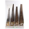 Image 1 : (4) Vintage Wooden Handled Hand Saws