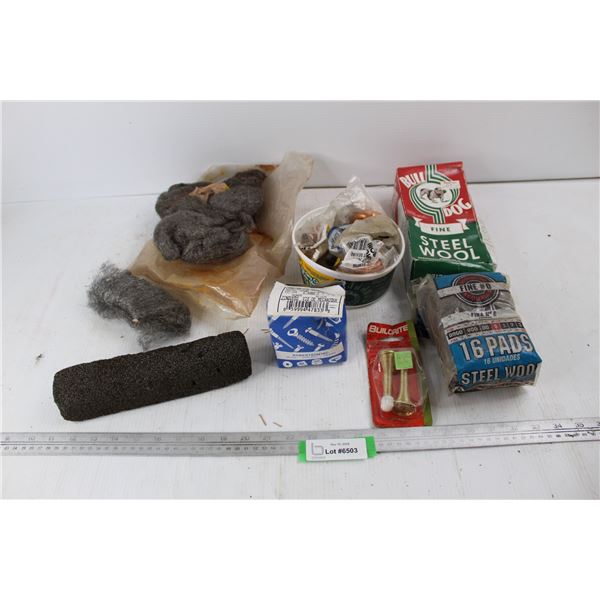 Various Hardware Items, Steel wool, Doorstops- NIB, Misc.