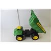 Image 4 : John Deere Plastic Toy Dump Truck 16" x 8" x 9"