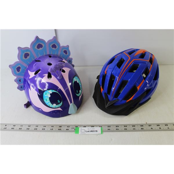 (2) Children's Bicycle Helmets (CCM - Youth 54-58 cm, Raskullz - XS)