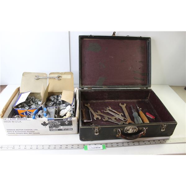 Tool Briefcase With Contents (Wrenches, Electrical Outlets, Screwdrivers, Misc.)