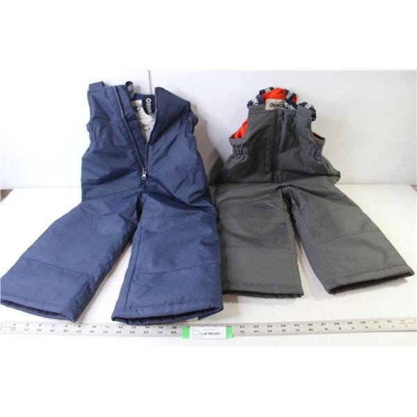 (2) Pair OshKosh Child's Winter Ski-Pants Size 2T & 3T (Both Unused)