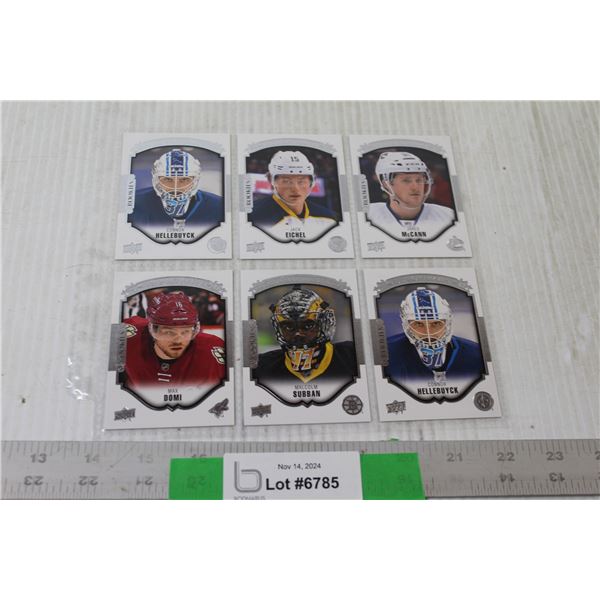 (6) Upper Deck Portraits Hockey Cards - Jack Eichel, Jared McCann Malcolm Subban, Max Domi, And (2) 