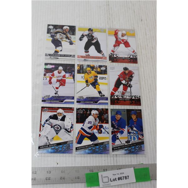 (9) Upper Deck Young Guns Hockey Rookie Cards - Brian Lee, Mikko Lehtonen, Lars Jonsson, Jonathon Er