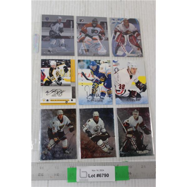(9) Autographed Hockey Cards - Consigner Says Authentic Autographs From Various Hockey cards Series