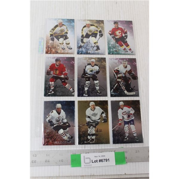 (9) Autographed Hockey Cards - Consigner Says Authentic Autographs From 1998-99 Be A Player Hockey C