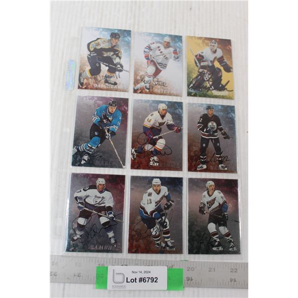 (9) Autographed Hockey Cards - Consigner Says Authentic Autographs From 1998-99 Be A Player Hockey C