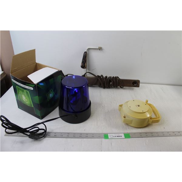 Light Bar - As Is, Rotating Police Party Light, Phone Cable