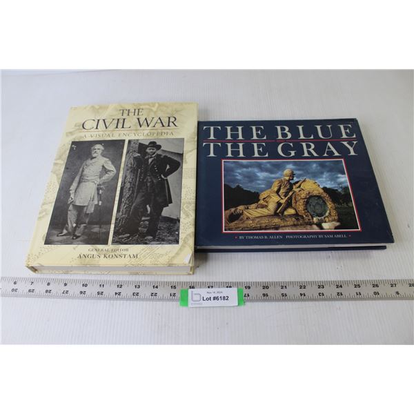 (2) American Civil War Books (A Visual Encyclopedia, The Blue & The Gray)