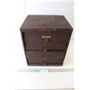 Image 1 : Vintage 4-Drawer Metal File Cabinet With Contents 14" x 10" x 12.5"