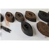 Image 3 : (11) Antique Sad Irons With Handle Parts