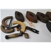 Image 4 : (11) Antique Sad Irons With Handle Parts