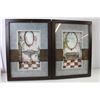 Image 2 : The Chef's Kitchen Pizza Stone Set (NIB), (2) Framed 3D Bathroom Wall Art - 10.25" x 14.5"