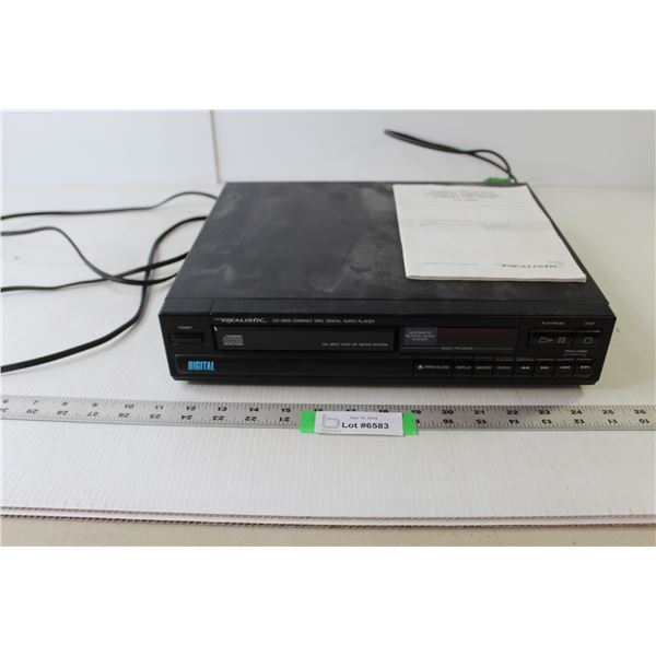 Realistic CD2800 CD Digital Audio Player - Powers On