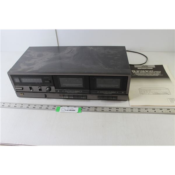 JVC TD-W107 Stereo Double Cassette Deck With Manual