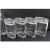 Image 2 : (9) Various Different Sized Glass Bottles/ Jars- All As is