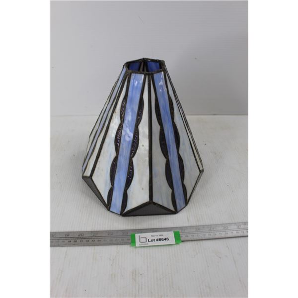 Stained Glass Lamp Shade Like Piece - 10'' x 10.5''