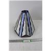 Image 1 : Stained Glass Lamp Shade Like Piece - 10'' x 10.5''