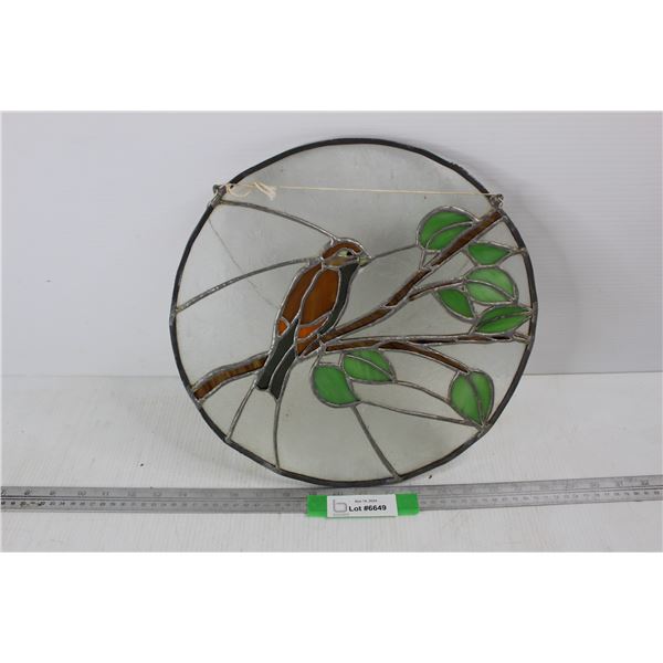 Stained Glass Bird Sun Catcher- 13'' - Would Look In Your Kitchen Window