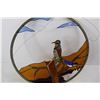 Image 2 : Stained Glass Bird Sun Catcher- 19.5'' - Broken, Needs Repair