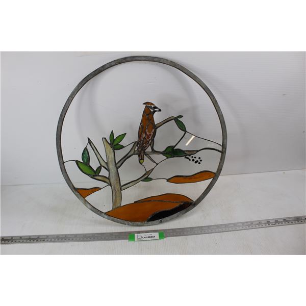 Stained Glass Bird Sun Catcher- 19.5''- As Is
