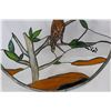 Image 2 : Stained Glass Bird Sun Catcher- 19.5''- As Is