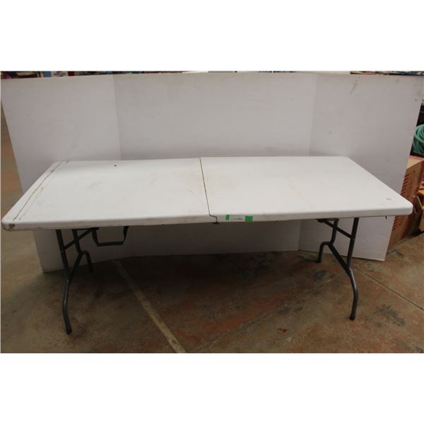 *Foldable Plastic Table, 29.5'' x 71'' x 29.5'' - As Is