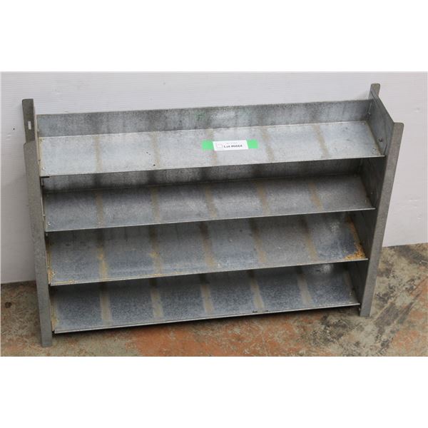 *Metal Galvanized 4 Story Shelf, 6'' x 26'' x 19''- As Is