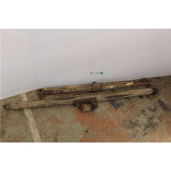 *(2) Vintage Single Trees- As Is, 46'', 37''