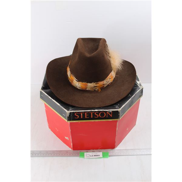 Stetson Cowboy Hat w/ Box- Size 7 1/2