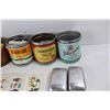 Image 6 : Lot Of Various Items, (5) Vintage Tabacco Tins, Black cat, Players, Misc., (6) Post Cereal Wildlife 