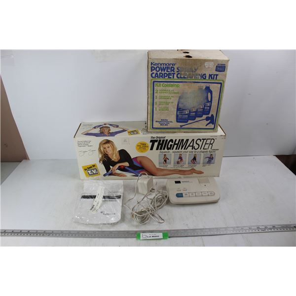 Kenmore Power Spray Carpet Cleaning Set, The Original Thigh master w/ Box, Misc.