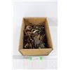 Image 1 : Vintage Wooden Box Full Of Various Vintage Furniture Hinges/ Drawer Knobs