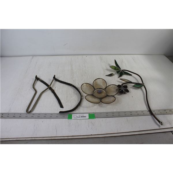 Stained Glass Art Flower, Stained Glass Tray, Broken Slingshot