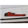 Image 2 : (3) Crowbars, Pipe Wrench, Pipe