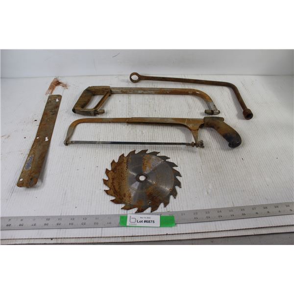 Hand Saw, Circular Saw Blade, Socket Wrench