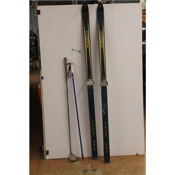 * Pair Of Imura Combi 300 Ski's - 73", Ski Pole, Golf Club