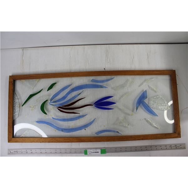 Stained Glass Window - 34 1/2" x 13 1/2"
