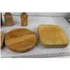 Image 5 : (3) Cutting Boards, (2) Kitchen Wooden Mashers, Spice rack