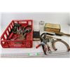 Image 1 : Cigar Box, Horseshoe, Brush, Crate, Assorted Tools