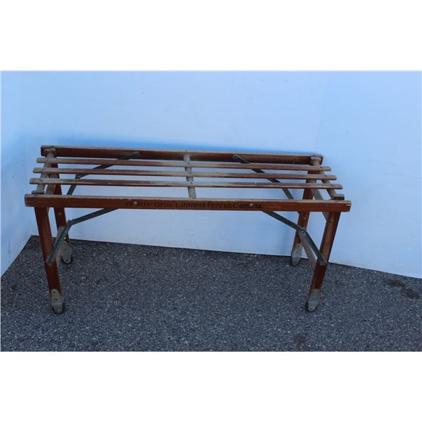 *** Beatty Bros Wood Folding & Rolling Scaffold - 45" x 16"