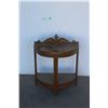 Image 1 : *** Antique Two-Tier Half Moon Table - 22" x 21"