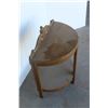 Image 3 : *** Antique Two-Tier Half Moon Table - 22" x 21"
