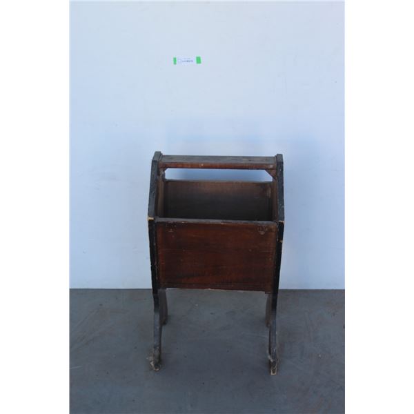 *** Vintage Wood Magazine Rack - 27" x 15" x 13"