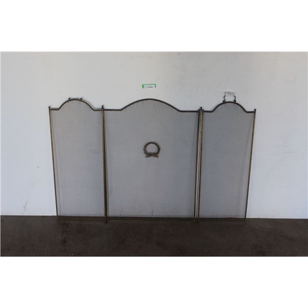 *** Vintage Metal Folding Fireplace Grate - 51" x 33"