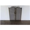 Image 3 : *** Vintage Metal Folding Fireplace Grate - 51" x 33"